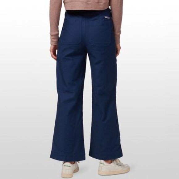 Patagonia Pants - Patagonia Organic Cotton Slub Woven Wide Leg High Rise Pants 28" in Stone Blue